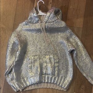 Zara Silver Women's Hoodie Sweater